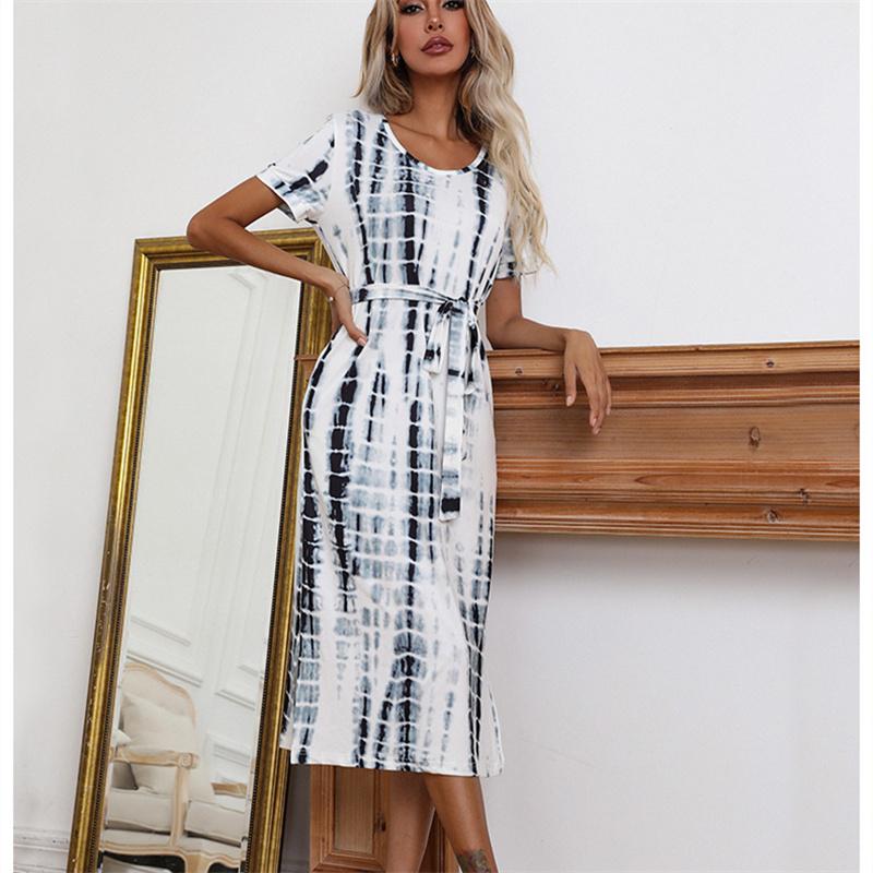 Elegant Bodycon Sexy Women's Short Sleeve Printed Dress for Women 2022 Summer Boho Party Dresses Woman Robe Femme Ladies
