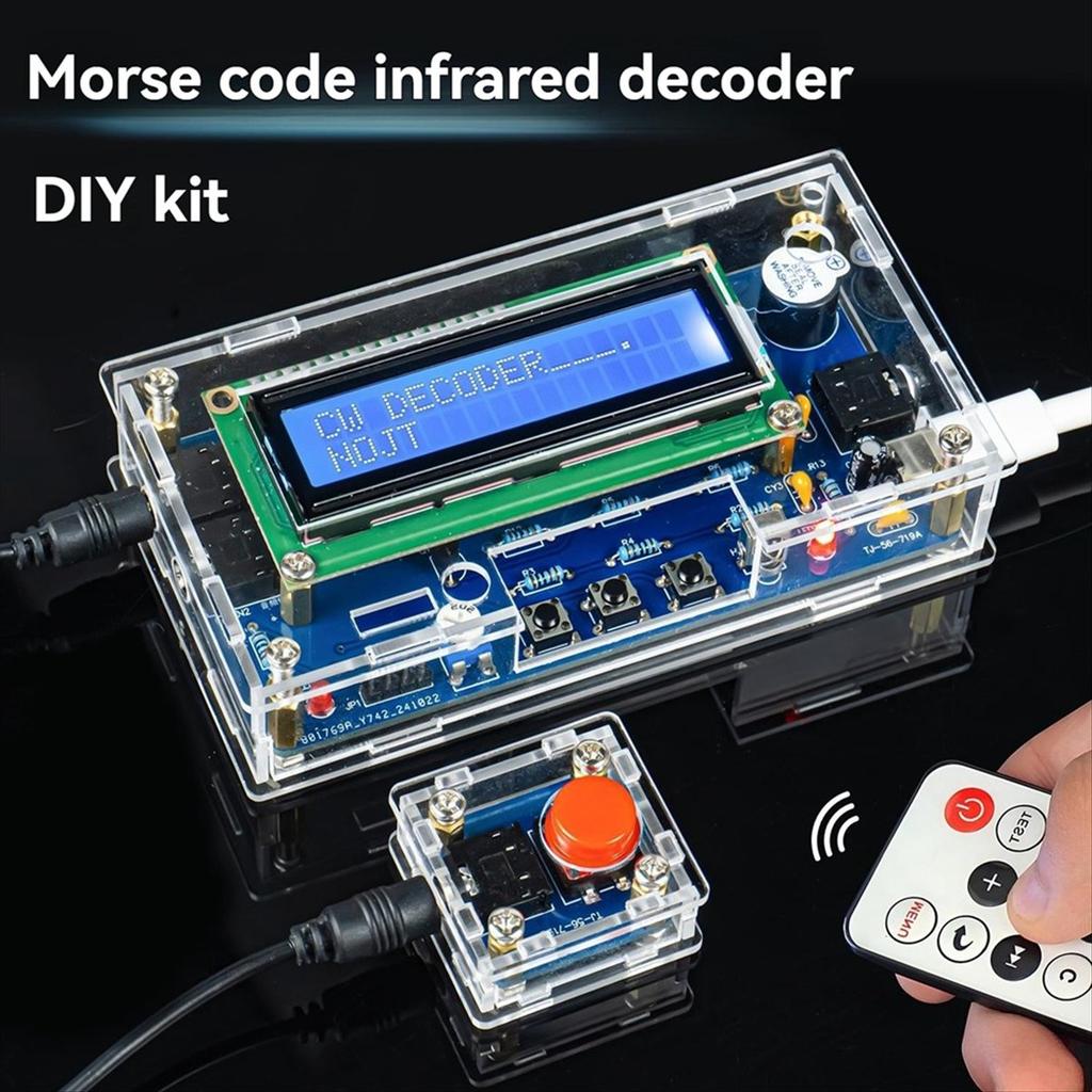 DC 5V Morse Code Infrared Decoder Electronic DIY Kit Science Experiment Fun Circuit Board with Shell