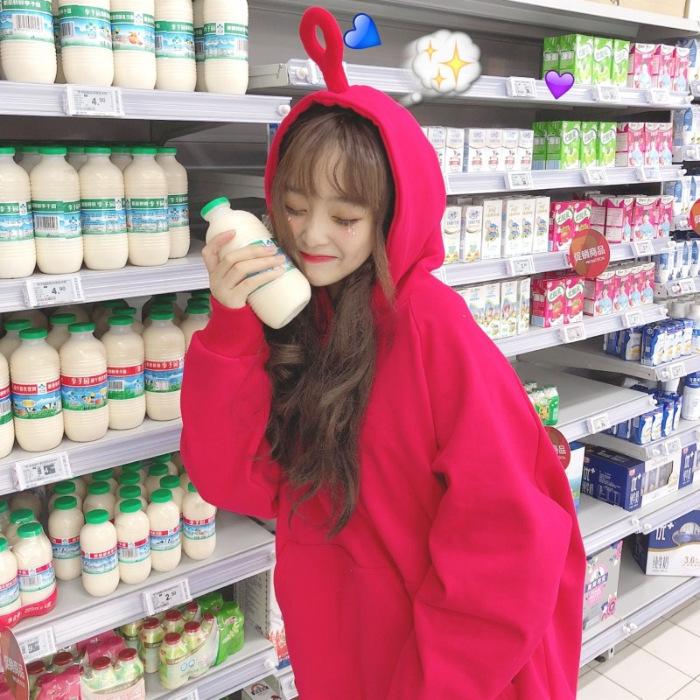 Women Warm Soft Hoodies Padded Hooded Sweater Women's Fall and Winter Retro Simple Literary Student Tops