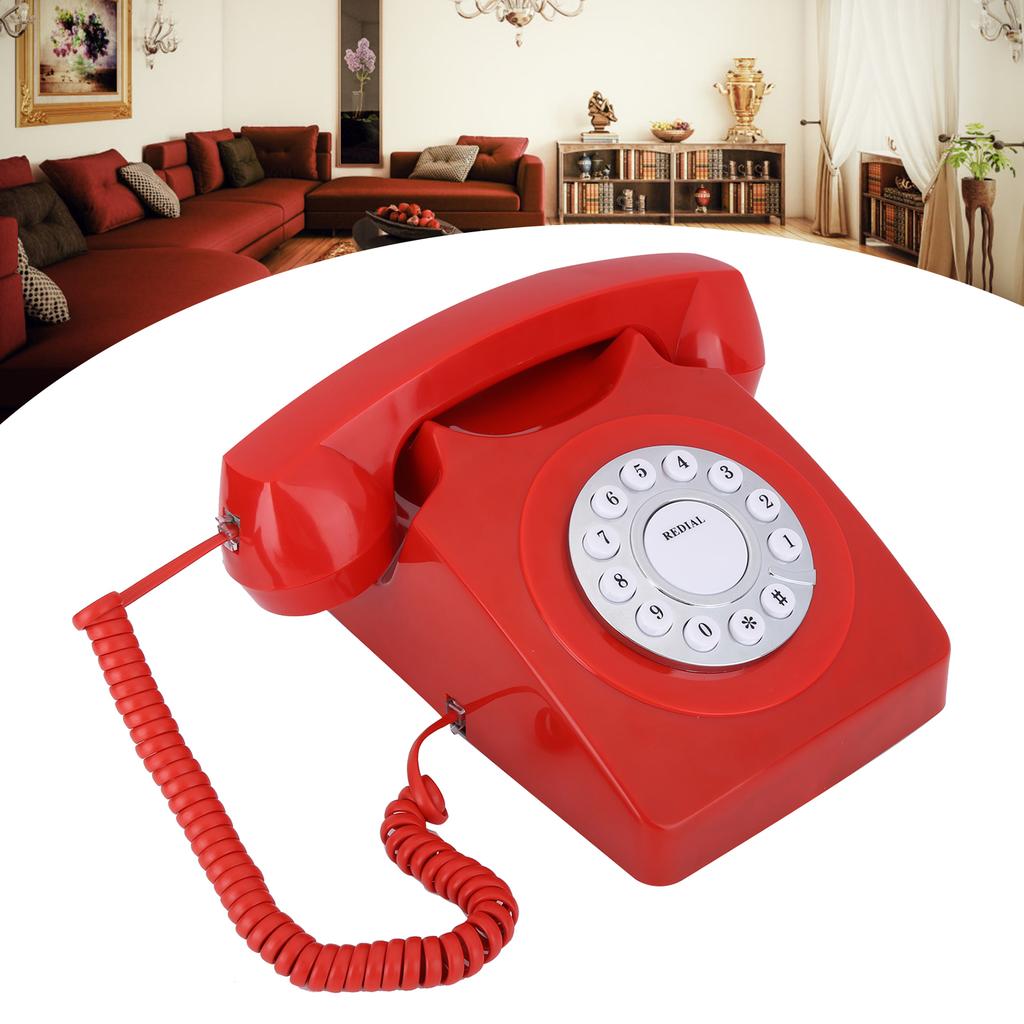 Європейський Вінтажний Багатофункціональний Телефон для дому, Дзвінки високої чіткості, Великі Чіткі Кнопки