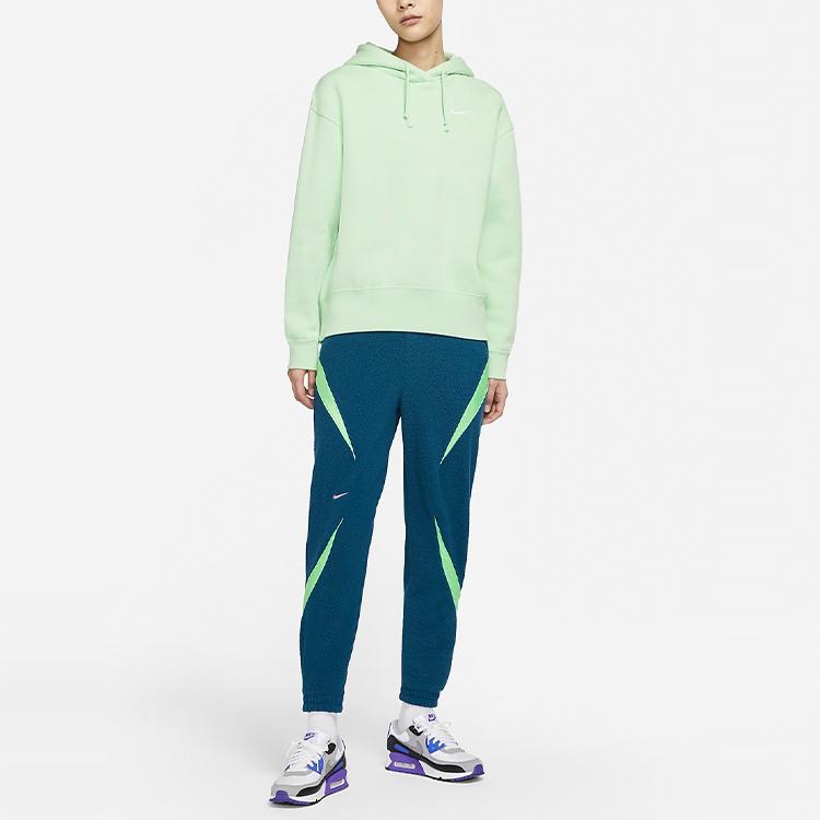 Nike Sportswear Woven Color Block Fleece Warm Casual Comfortable Sports Pants Women Pants Lavender-Blue CU7019-460