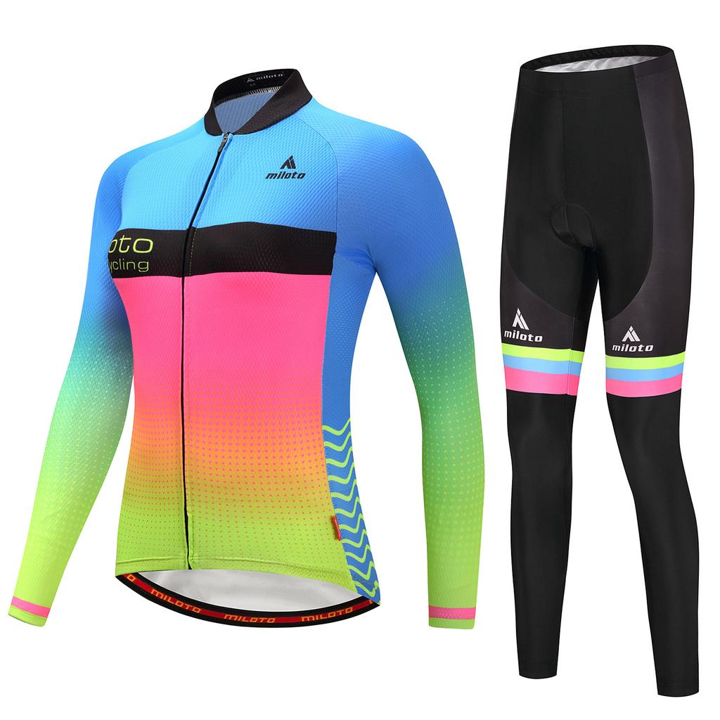 Cycling Suit Long Suit, Women's Cycling Suit 2026 Autumn Breathable Cycling Suit Set
