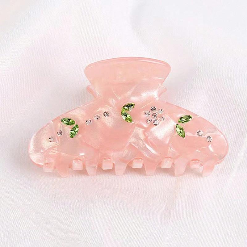 1 szt. Modny, błyszczący kolor, wodny diament, klamra do włosów, akrylowe akcesoria do włosów, minimalistycznie pleciona spinka do włosów dla dziewcząt