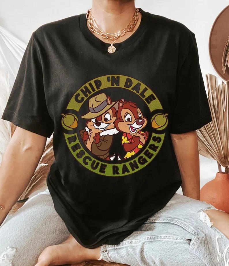 Chip And Dale Rescue Rangers Logo TShirt Chipmunks S