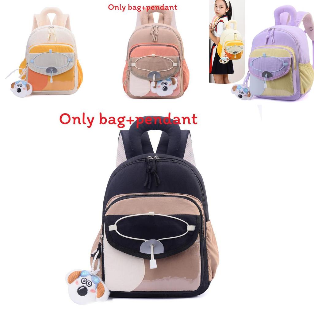 Childrens Cartoon Colorblock Backpack With Oxford Fabric For Kindergarten School Use