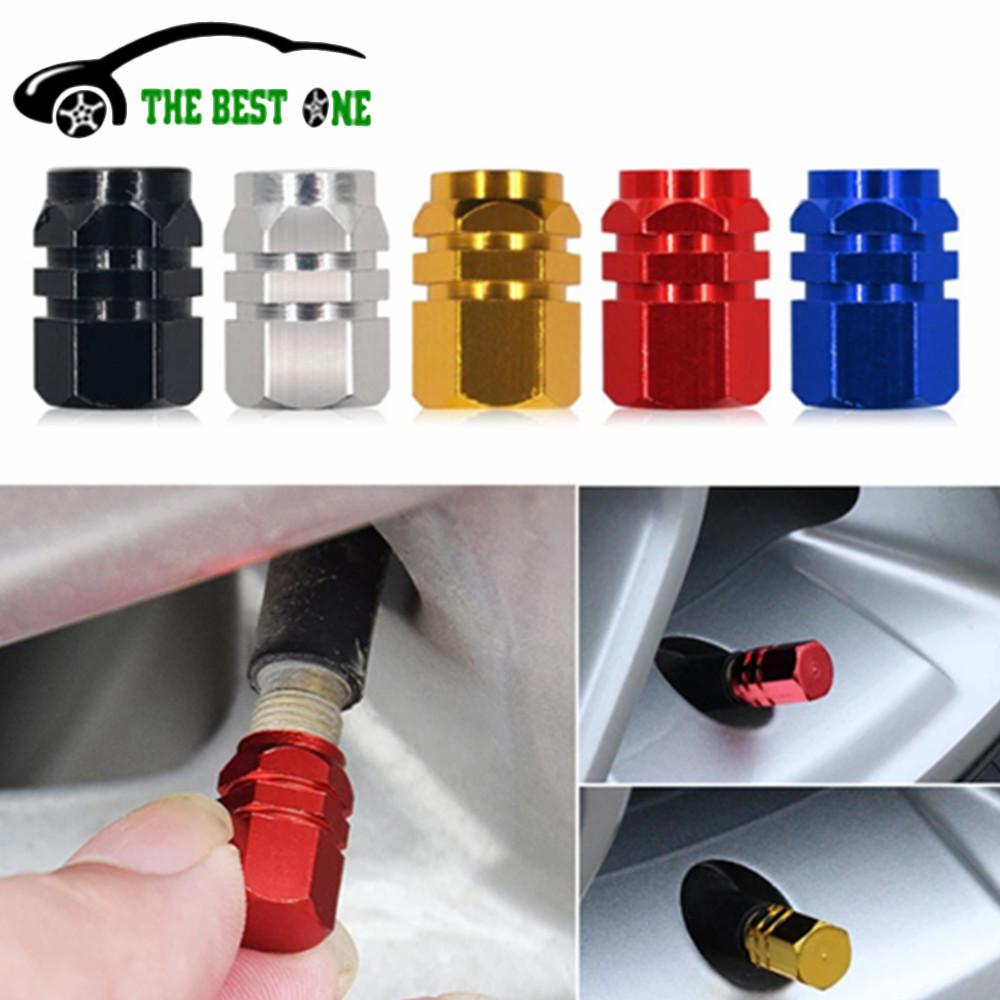 Aluminum Alloy Car Wheel Tire Valve Caps Tyre Rim Stem Covers Airdust Waterproof For Automobiles Motorcycles Trucks Bikes