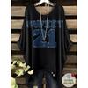 T-Shirts Women Fashion Fake Denim Print Elegant Splicing Graphic O-Neck Medium Stretch Four Seasons Short Sleeve Woman Clothes