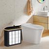 Toilet Roll Holder Toilet Paper Holder Basket For 12 Rolls Large Container With Lid For Bathroom Tissue Restroom Corner Cabinet