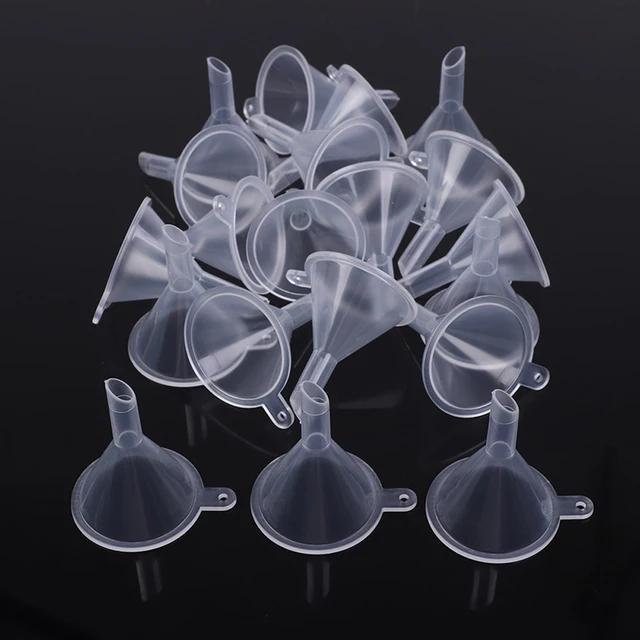100pcs Transparent Mini Plastic Filter Used in Perfume Emulsion Oil Funnel Kitchen Gadgets Empty Bottle Packaging Tools