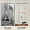 Multi-functional Plastic Suction Cup Mop Clamp Wall Mounted Waterproof Mop Broom Holder Reusable Cute Broomstick Hanger Balcony