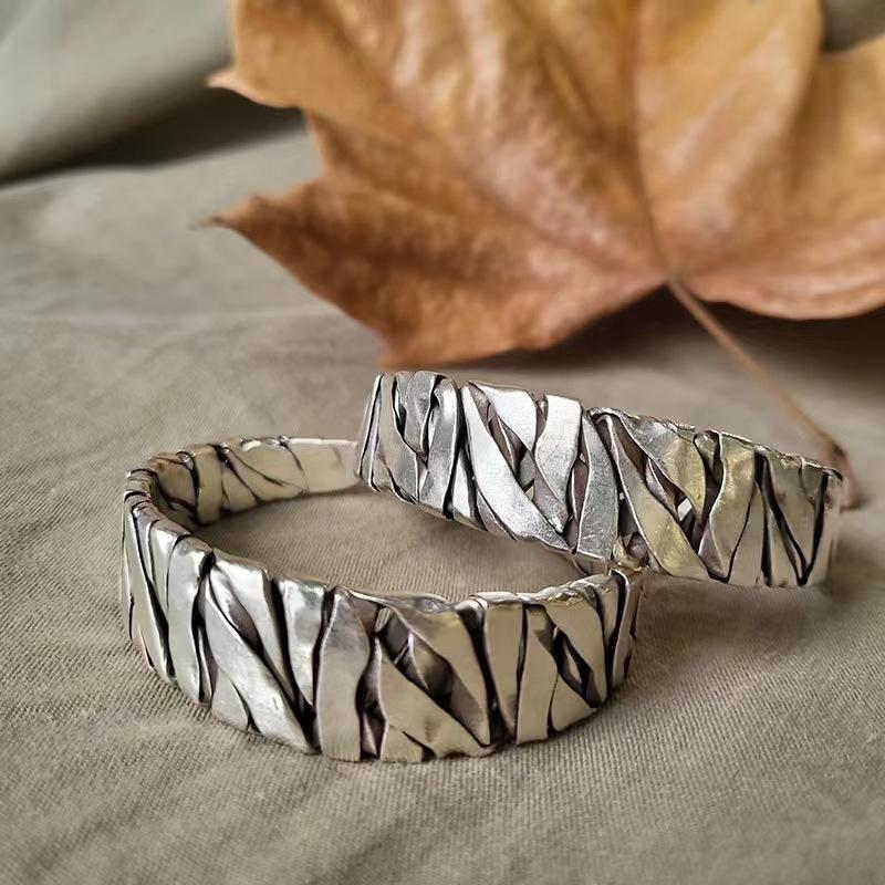 

Горячий стиль Плетеные вручную мужские браслеты Персонализированные Ретро Нишевые Браслеты с открытым ртом Мужские Широкие Браслеты