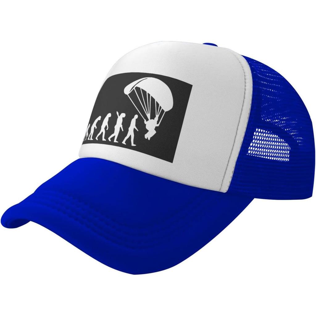 Paragliding Evolution Trucker Hat Polyester Mesh Baseball Snapback Cap for Adults Casual