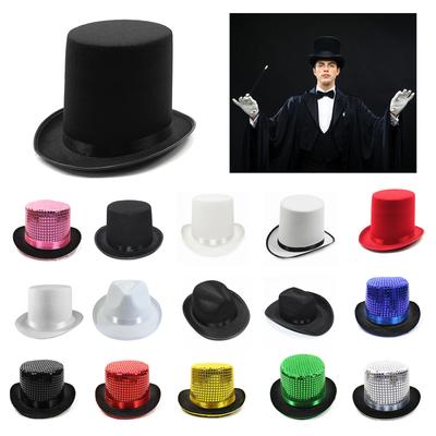 Magician Top Hat Bowler Top Hat Sequin Top Hat Pork Pie Hat Stage Show Hat