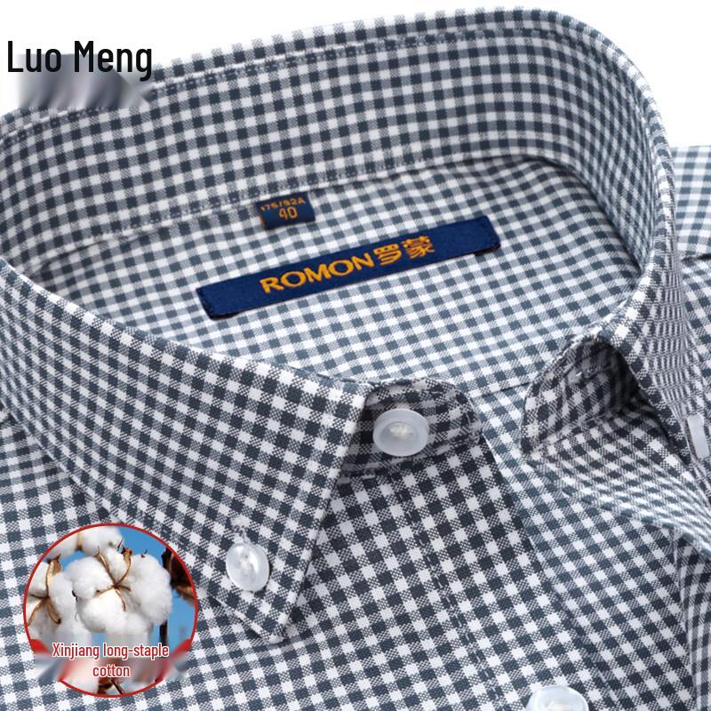 ROMON Men's Short-Sleeve Business Casual Shirt