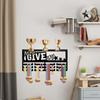 Wall Mount Display Rack with Hooks for Awards and Decor