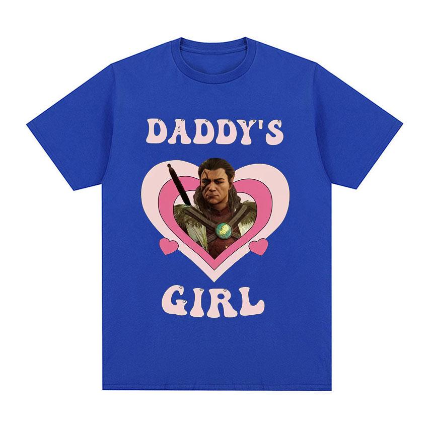 Vintage Halsin Daddy's Girl T Shirt Hot Astarion Bulders Gate 3 Clothes Tee Shirt Unisex Harajuku Aesthetic Short Sleeve T-shirt