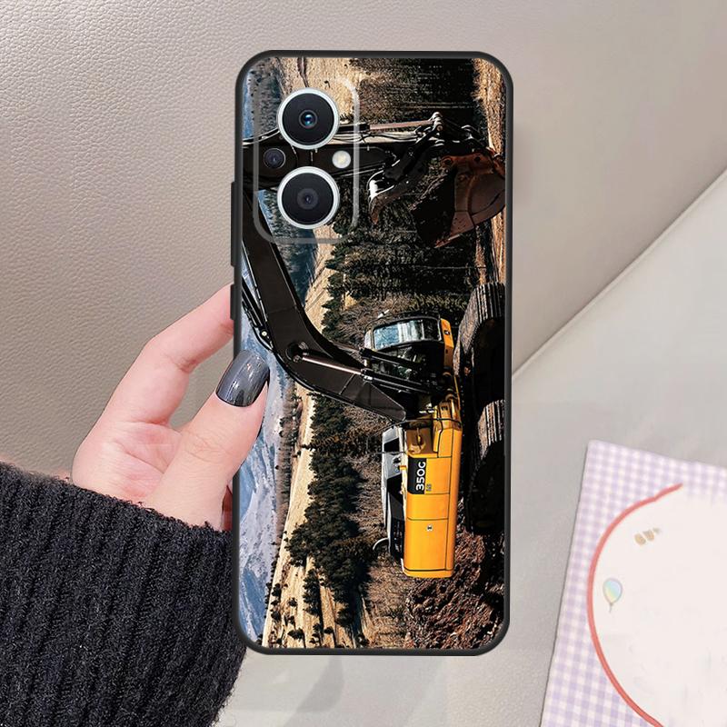 Excavator Funda For OPPO Reno 10 11 12 13 14 Pro 8 7 Lite 11F 12F 13F 14F OPPO Find X8 X5 X6 X9 Pro Case