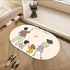 Cartoon Shin Chan Diatomaceous Earth Bath Mat Non-Slip Absorbent Floor Bathroom Kitchen Entryway