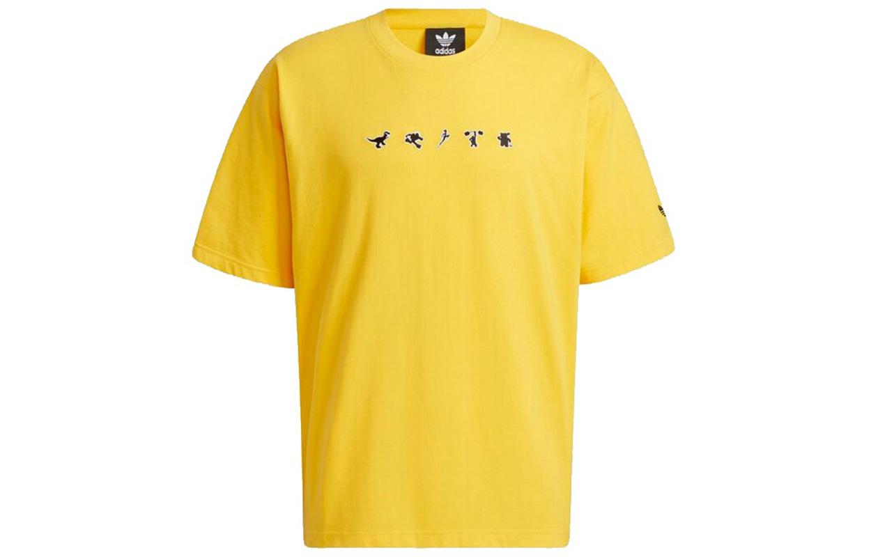 Adidas Originals Drop Shoulder Sleeve T Shirt Men s Yellow HC6926 L