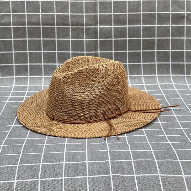 Handmade Panama Hat Elegant Wide Brimmed Decorated Sun Hat for Women Party British Beach Hat Lady Knitted Straw Hat