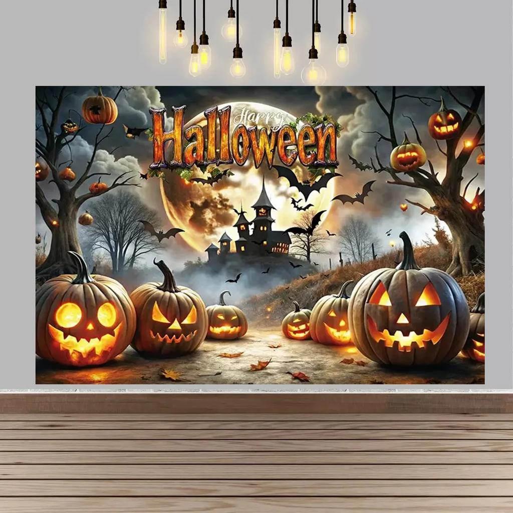Halloween Party Decor Backdrop Halloween Ghost Bloody And Terrifying Haunted House Ghost Decor Party Supplies Photography Props