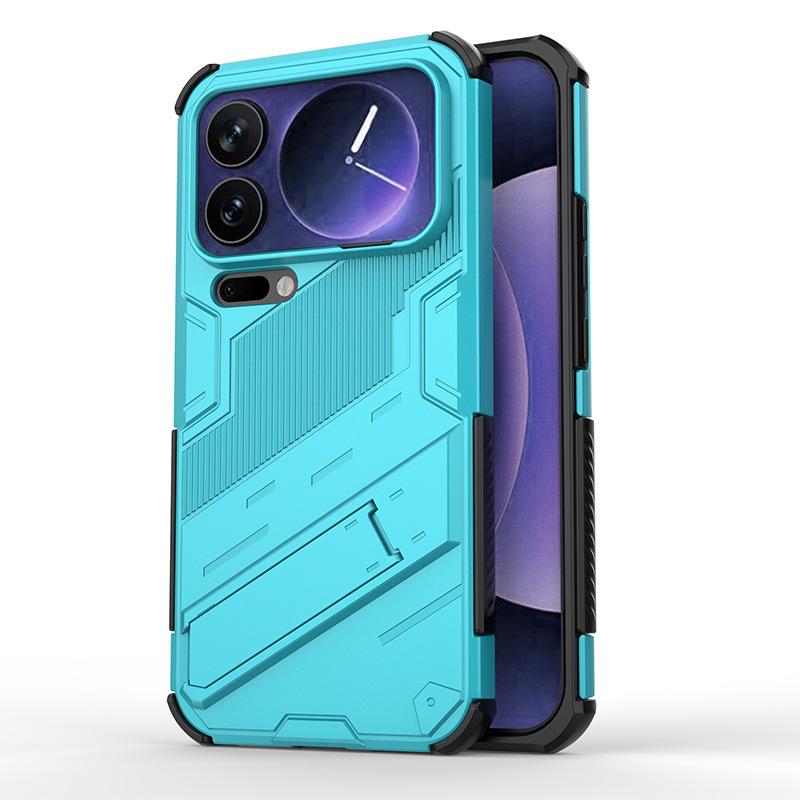 Applicable to Xiaomi 17ProMax punk phone case Xiaomi 15TPro bracket Xiaomi 14T anti-drop protective case