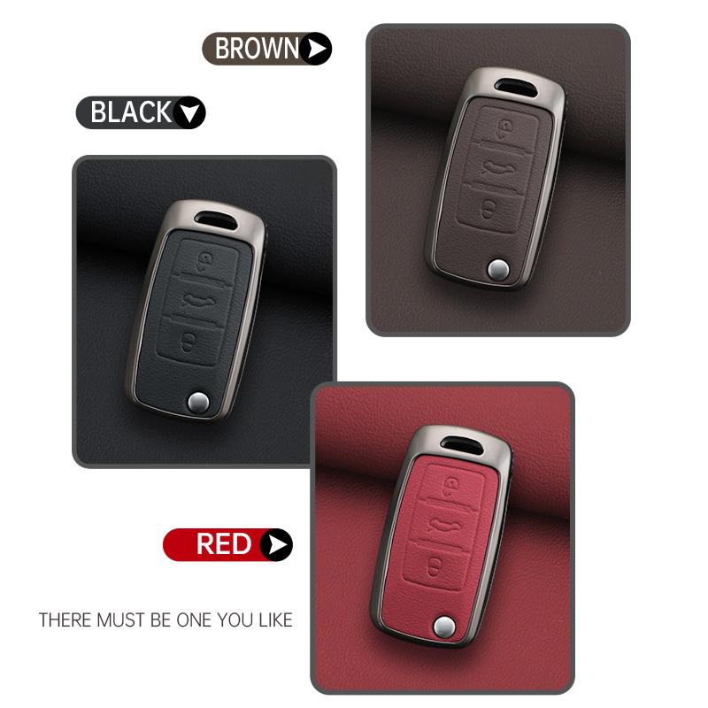 Auto Key Fob Cover Mount Case Fit For Skoda Octavia A7 A5 Fabi Yeti Fit For Vw Volkswagen Tiguan Passat Polo Mk T-Roc B8 Auto Auto Accessories