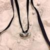 10/20xElegant Heart Pendant for Choker Necklace Making Earring Bead for DIY Necklace Jewelry Making Pendant with Hole