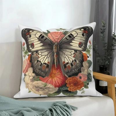 Home Decoration Cushion Cover Butterfly Flower Pillow Cover Sofa Car Decoration Pillow Cover