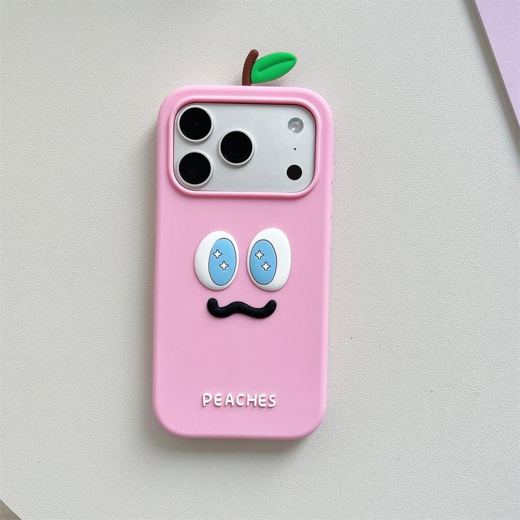 3D Cartoon Watermelon Expression Phone Case for iPhone 12/13/14 Pro Max