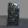 Creative Mechanical Circuit Pattern Phone Case For Samsung Galaxy S25 S24 S23 Ultra Plus FE Tempered Glass Black Cover