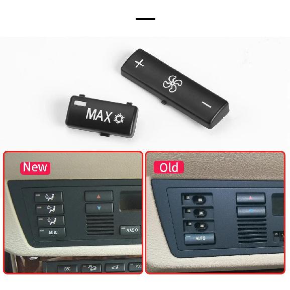 Car A/C Heater Climate Temperature Control Push Button Air Condition Key Cap Climate Control Cover For BMW 5 Series E39 X5 E53