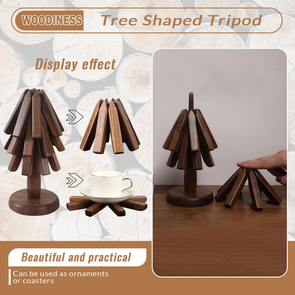 Tree Shape Trivet Set ,Wooden Trivets For Hot Dishes Tree Shape Trivet Set For Teapot Hot Pots
