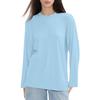 Women's Fashion Casual Long Sleeve Round Neck Pullover Top Blouse