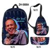 Classic Novelty Peculiar Cool Gilbert GOttfried 3D Print 3pcs/Set Pupil School Bags Travel Laptop Backpack Chest Bag Pencil Case
