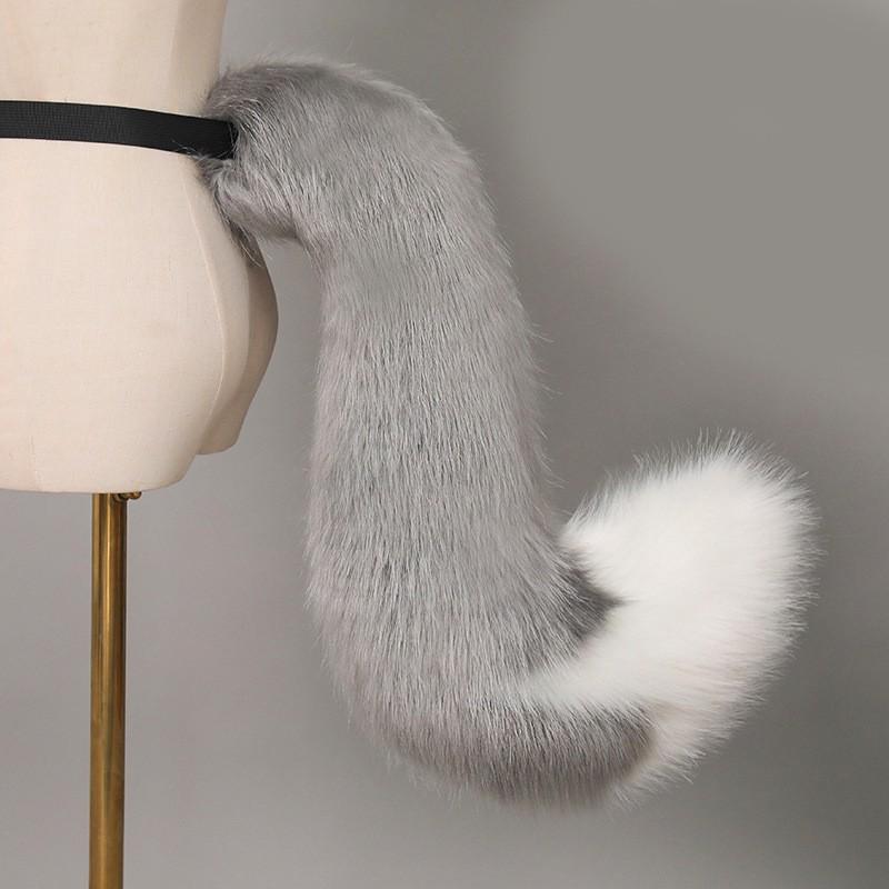 Handmade Fox Ears Headband Tail Set Cosplay Anime Convention Halloween Costume Accessory