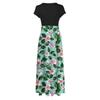 Women's Fashion Casual Loose Printed Round Neck Short Sleeve Long Dresses Short Sleeve Long Dresses