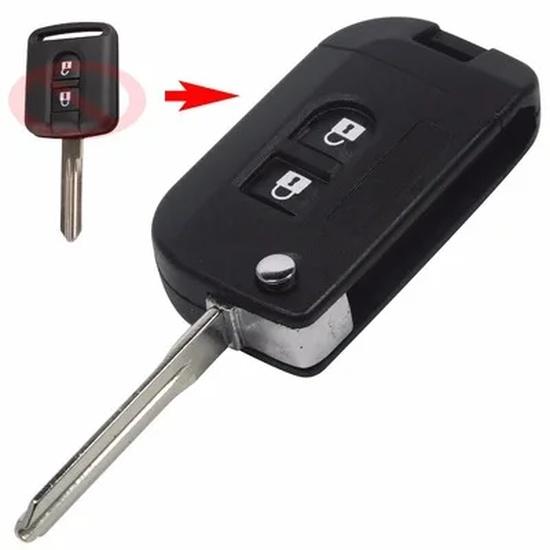 jingyuqin 2B Folding Remote Car Key Shell Case Fob Cover For Nissan Qashqai primera Micra Navara Almera