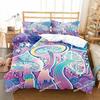 Top Colorful Mushroom Duvet Cover Microfiber Mandala Pattern Bedding Set Soft Pillowcase Bed Bohemian Magic Mushroom Quilt Cover