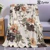 Retro Floral Sketch Lightweight Microfiber Soft Christmas Fleece Blanket Warm Cozy Throw for Bed Sofa Office Travel All Season