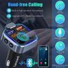 FM Transmitter Car Adapter, Wireless 5.0 Radio Car Kit, Handsfree Call, MP3 Player Receiver HiFi Bass Support U Disk