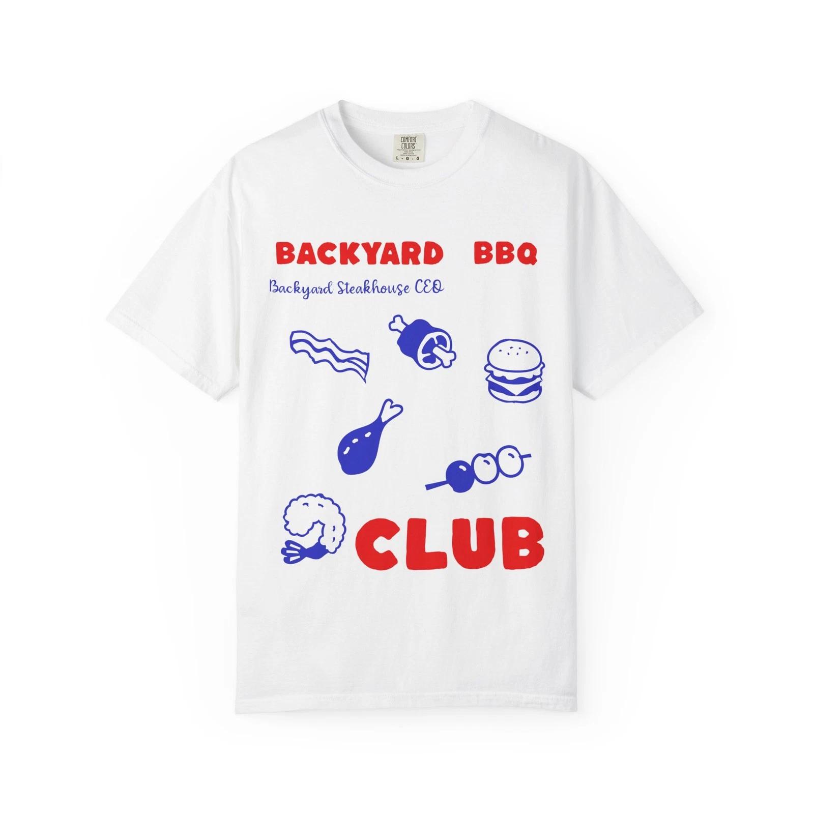 Backyard BBQ Club T-Shirt | Grill Icons Tee 4XL