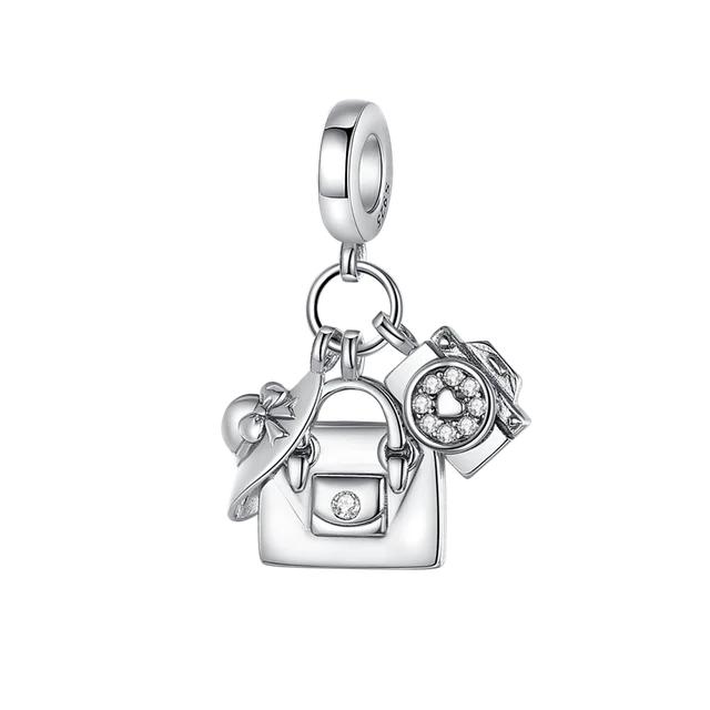 100 % 925 Sterling Silber Charms für Schmuckherstellung, passend für Armband, Armreif, Reisekamera, Liebesumschlag-Anhänger, 2023 neu