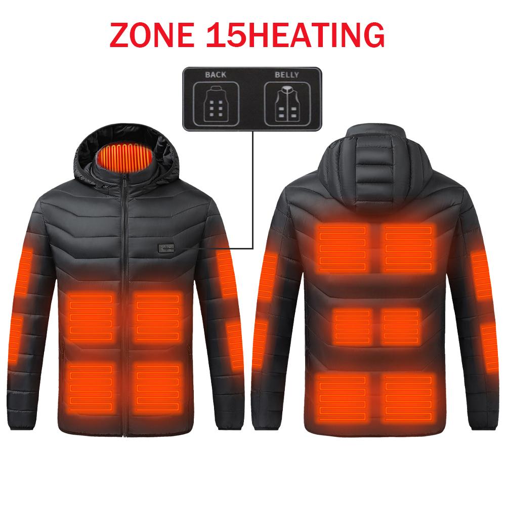 Veste Chauffante Rechargeable Pour Homme Et Femme - Température Réglable, 2 Zones De Chauffage, Légère Et Coupe-vent