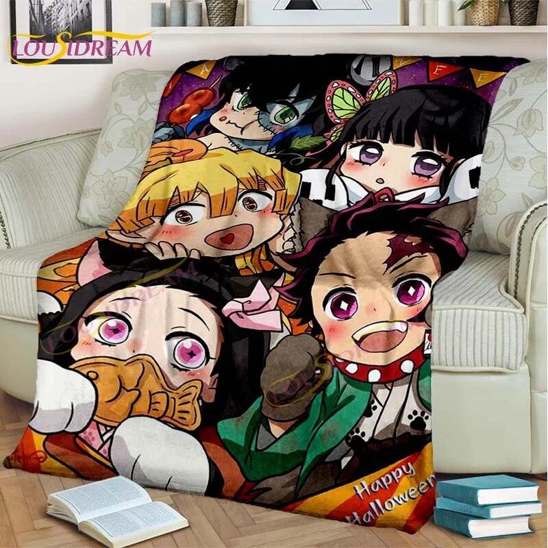 Japonské Anime Demon Slayer Deka Kreslená Deka Tomioka Giyuu Deka Potah na křeslo Deka Pohovka Přehoz přes postel Vějíř Dárek