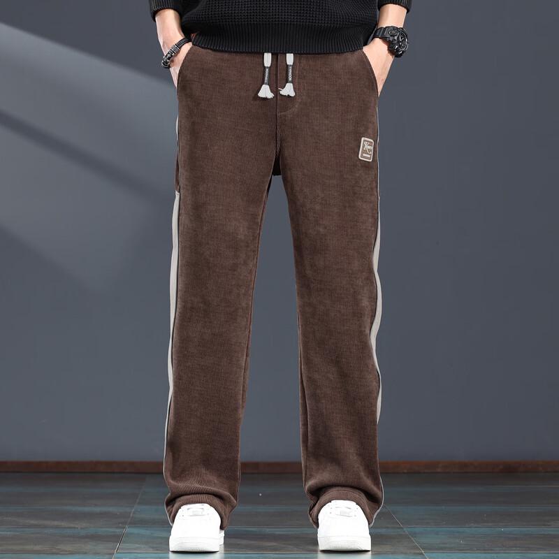 

Мужские плотные вельветовые повседневные брюки прямого кроя 3XL