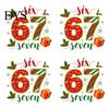 Iron on Design for Textiles 4 Sheets 67 Patches Funny Six Seven Meme Transfers Fabric Colorful Decals T-shirts Canvas Bags DIY Projects Decorative