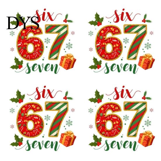 Iron on Design for Textiles 4 Sheets 67 Patches Funny Six Seven Meme Transfers Fabric Colorful Decals T-shirts Canvas Bags DIY Projects Decorative