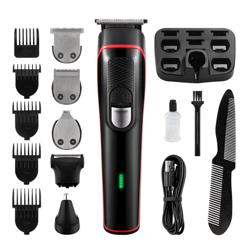 Multi-Function Rechargeable Hair Clippers: 5-in-1 Set for Salons