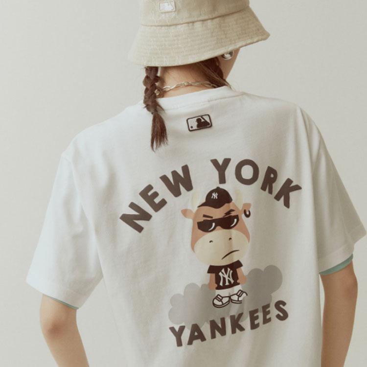 New MLB New York Yankees T Shirts Unisex White 31TSC9131-50W